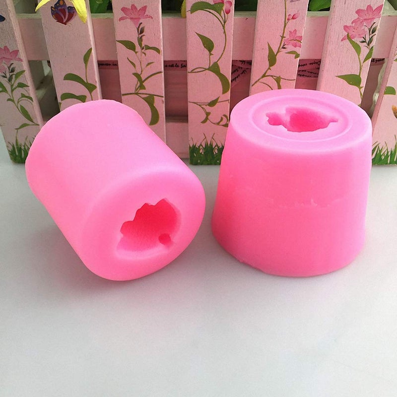 HiParty 2 Pack Small 3D Puppy Dog Silicone Candle Molds, Cute Pomeranian & Poodle Chocolate Candy Fondant Mold Cake Decorating Tool Poodle Making Candle Soap Resin Plaster Crayon Wax Melt Mold - Image 3